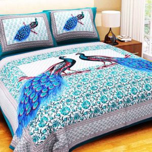 Bombay Spreads 185 TC Cotton Double King 3D Printed Bedsheet  (Pack of 1, Brown)