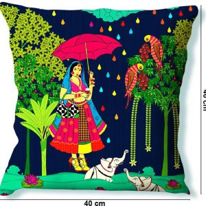 LA VERVE Printed Cushions Cover  (Pack of 5, 40 cm*40 cm, Multicolor)