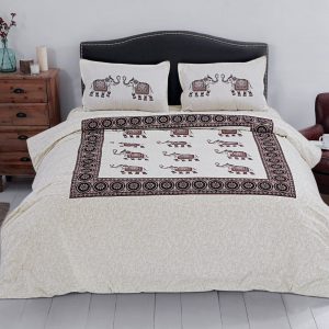 Satin Single Bedsheet with 2 Pillow Covers Plain