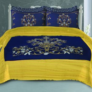 Cally 100% Pure Cotton Supreme Quality King Size Double Bedsheet with 2 Zippered Pillow Covers