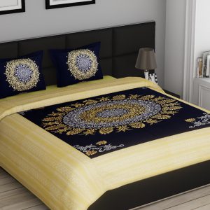 Deco Home Cotton Modern Arabesque Bedding, King Size(Turquoise)