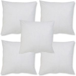 Kdecor Plain Back Cushion Pack of 5  (White)