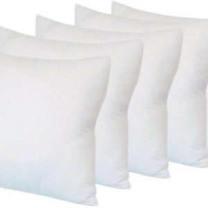 JoJo solid Chair Cushion Pack of 5  (White)